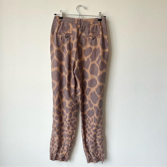 NWT Anthropologie Tamarind Giraffe Animal Print Trouser Joggers - Picture 3 of 8